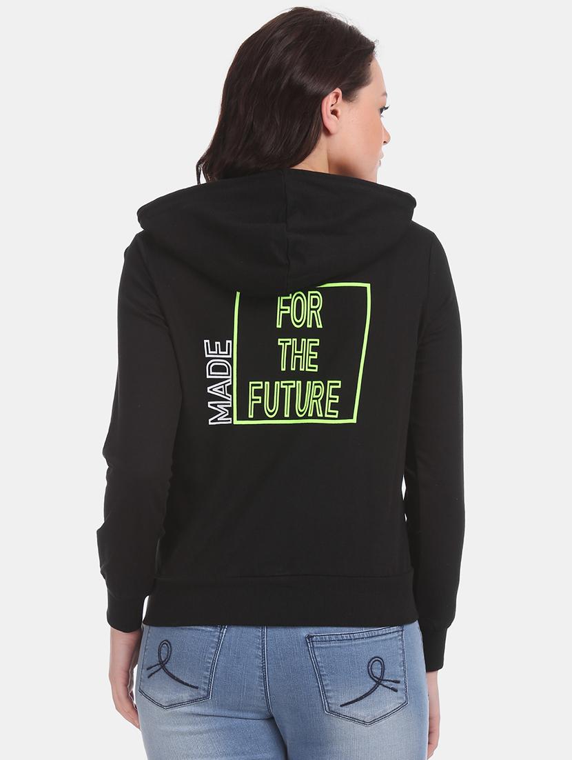 black polyester regular sweatshirt - 17580938 - Zoom Image - 3