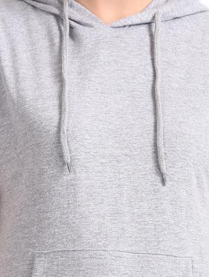 hooded neck solid sweatshirt - 17580989 - Standard Image - 5