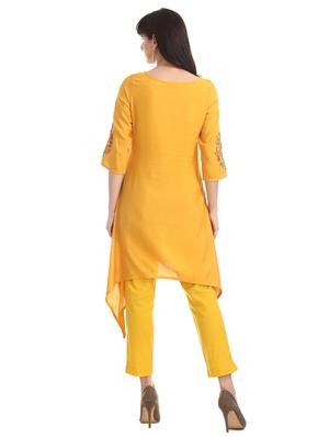 round neck asymmetric tunic - 17581039 - Standard Image - 3