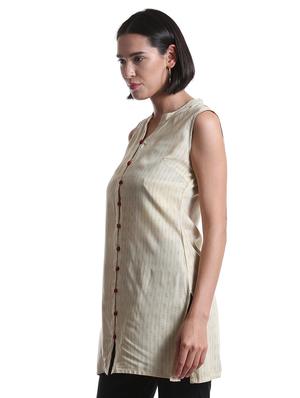 mandarin neck striped tunic - 17581163 - Standard Image - 2