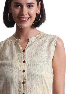 mandarin neck striped tunic - 17581163 - Standard Image - 5