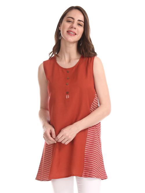 round neck a-line tunic - 17581168 - Standard Image - 1