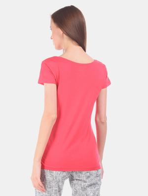 round neck solid tee - 17581201 - Standard Image - 3
