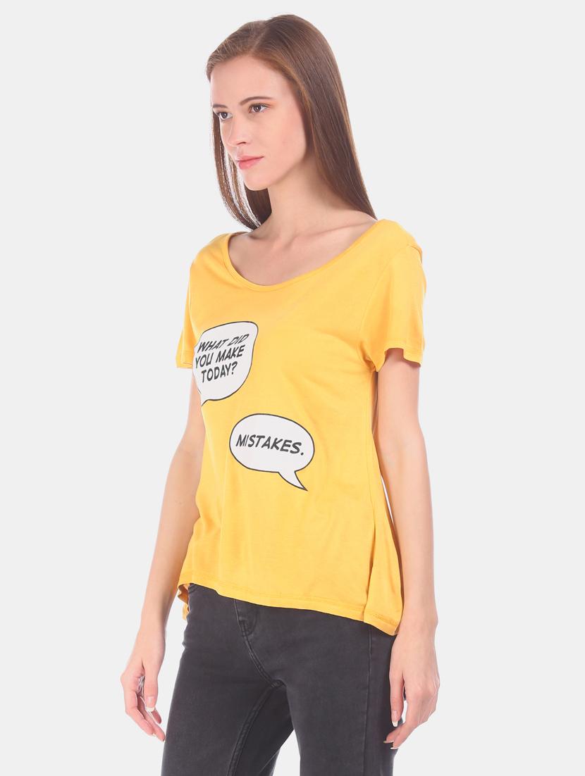 boat neck graphic tee - 17581218 - Zoom Image - 1