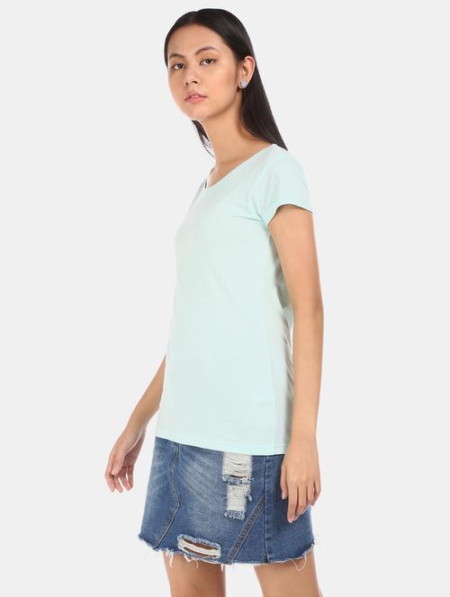 round neck solid tee - 17581250 - Very Small Image - 1