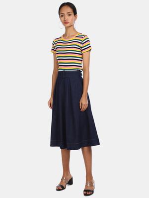 round neck striped tee - 17581265 - Standard Image - 3