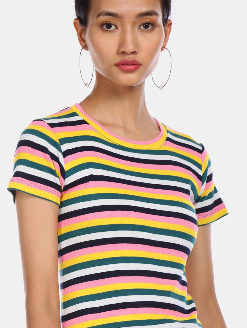 round neck striped tee - 17581265 - Zoom Image - 6
