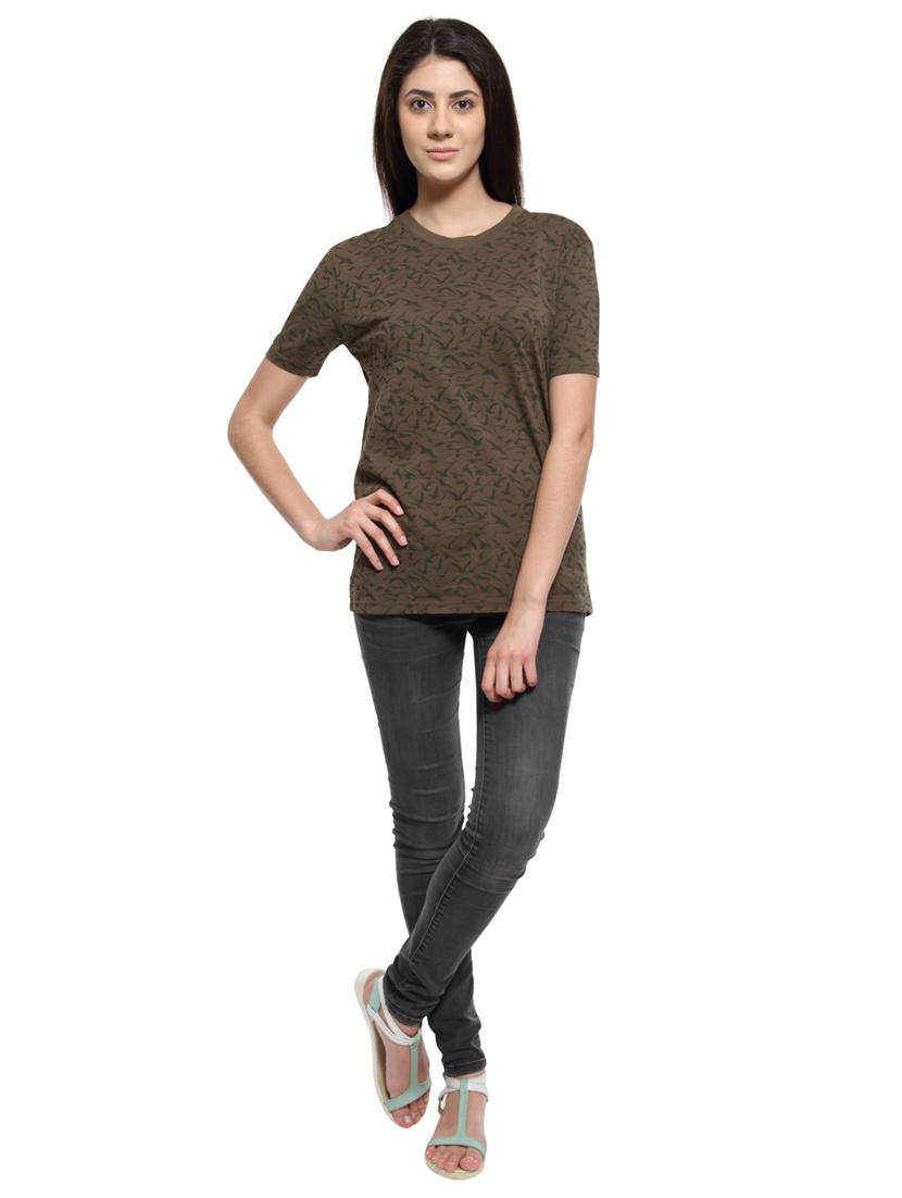 brown cotton regular tee - 17581295 - Zoom Image - 4