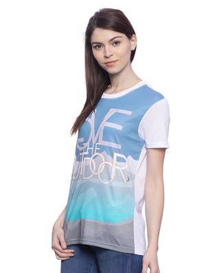 women's front print round neck t-shirt - 17581305 -  Standard Image - 1