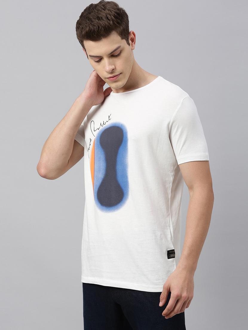 white printed t-shirt - 17581531 - Zoom Image - 2