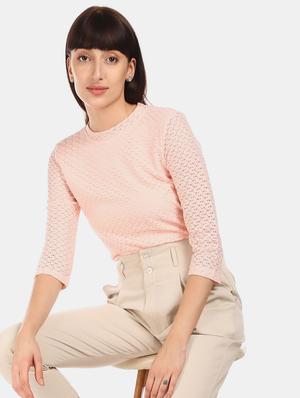round neck mesh top - 17581564 - Standard Image - 2