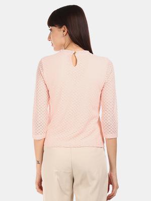 round neck mesh top - 17581564 - Standard Image - 3