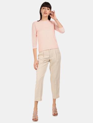 round neck mesh top - 17581564 - Standard Image - 4