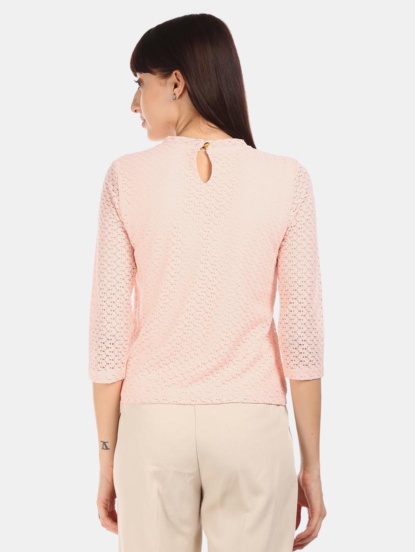 round neck mesh top - 17581564 - Zoom Image - 3