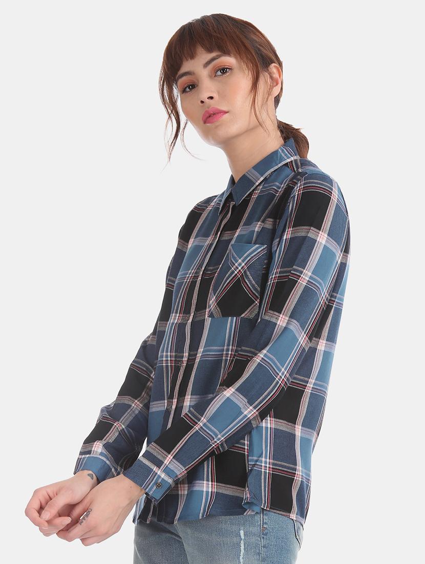 relaxed fit checkered shirt - 17581692 - Zoom Image - 2