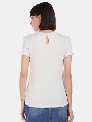 round neck ribbed tee - 17581760 - Standard Image - 3
