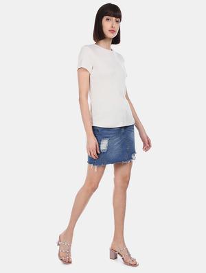 round neck ribbed tee - 17581760 - Standard Image - 5