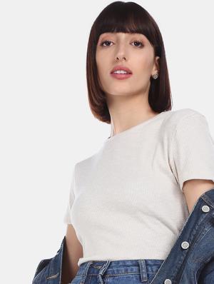 round neck ribbed tee - 17581760 - Standard Image - 6
