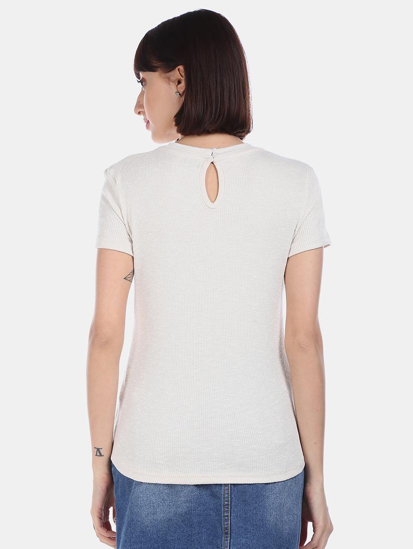 round neck ribbed tee - 17581760 - Zoom Image - 3