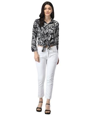 tie front graphic top - 17582176 - Standard Image - 4