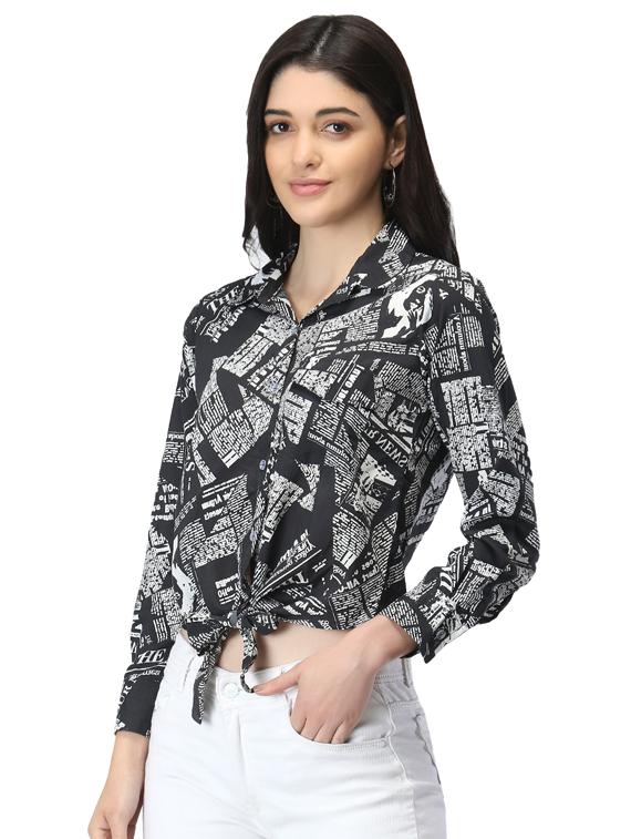 tie front graphic top - 17582176 - Zoom Image - 2