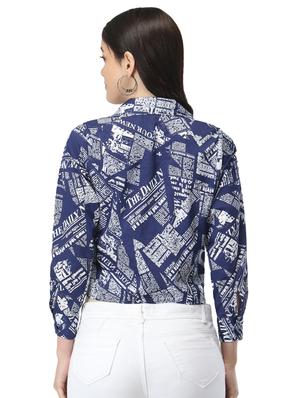 tie front graphic top - 17582177 - Standard Image - 3