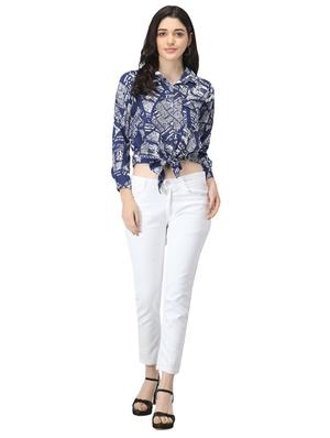 tie front graphic top - 17582177 - Standard Image - 4