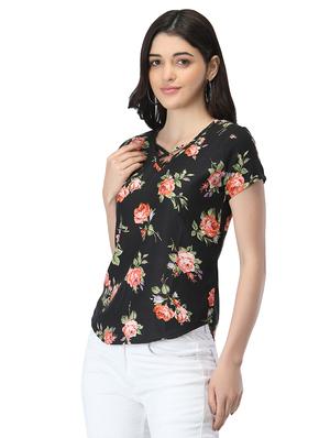 v-neck floral top - 17582202 - Standard Image - 3
