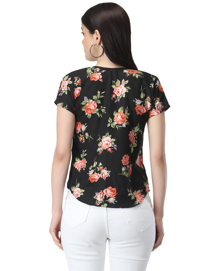 v-neck floral top - 17582202 - Zoom Image - 4