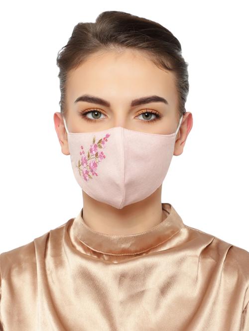 pink cotton decorative women mask - 17582246 - Standard Image - 1