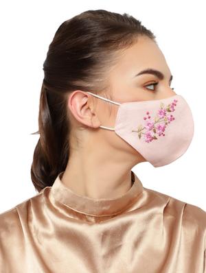pink cotton decorative women mask - 17582246 - Standard Image - 2
