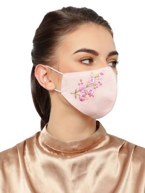 pink cotton decorative women mask - 17582246 - Standard Image - 3