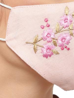 pink cotton decorative women mask - 17582246 - Standard Image - 5