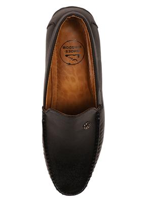 black synthetic slip on loafers - 17582560 - Standard Image - 4