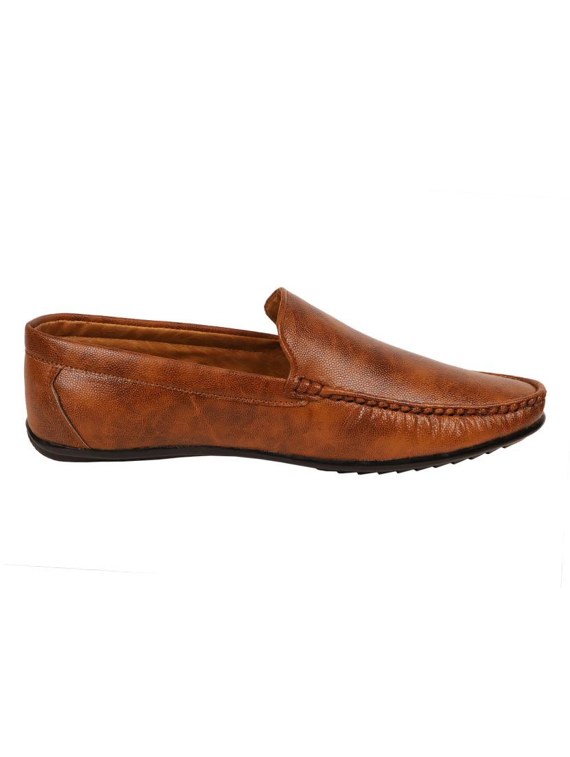 tan synthetic slip on loafers - 17582562 - Zoom Image - 2