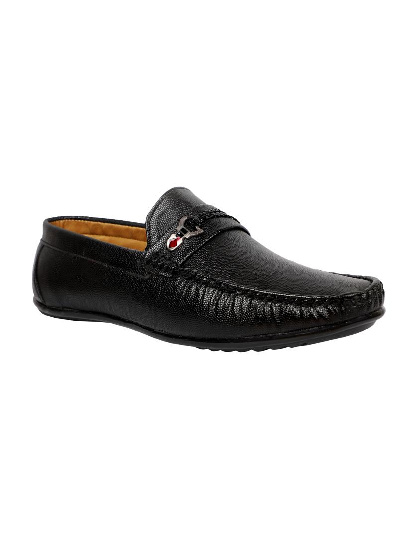 black synthetic slip on loafers - 17582564 - Zoom Image - 1