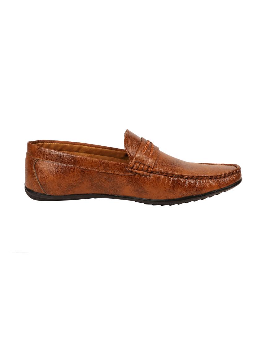 tan synthetic slip on loafers - 17582566 - Zoom Image - 2