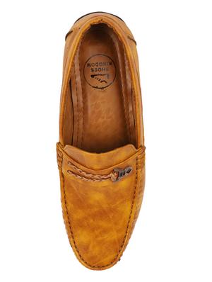 yellow synthetic slip on loafers - 17582567 - Standard Image - 4