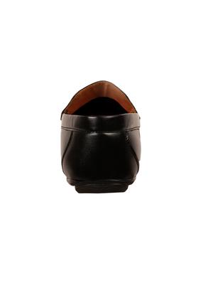 black synthetic slip on loafers - 17582568 - Standard Image - 3