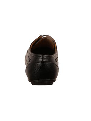 black synthetic lace up shoes - 17582570 - Standard Image - 3