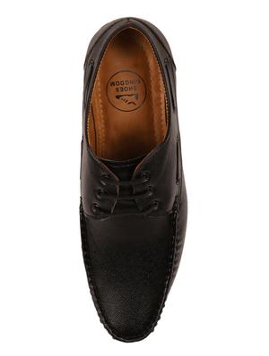 black synthetic lace up shoes - 17582570 - Standard Image - 4
