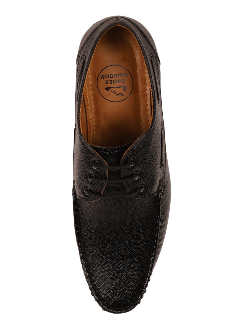 black synthetic lace up shoes - 17582570 - Zoom Image - 4