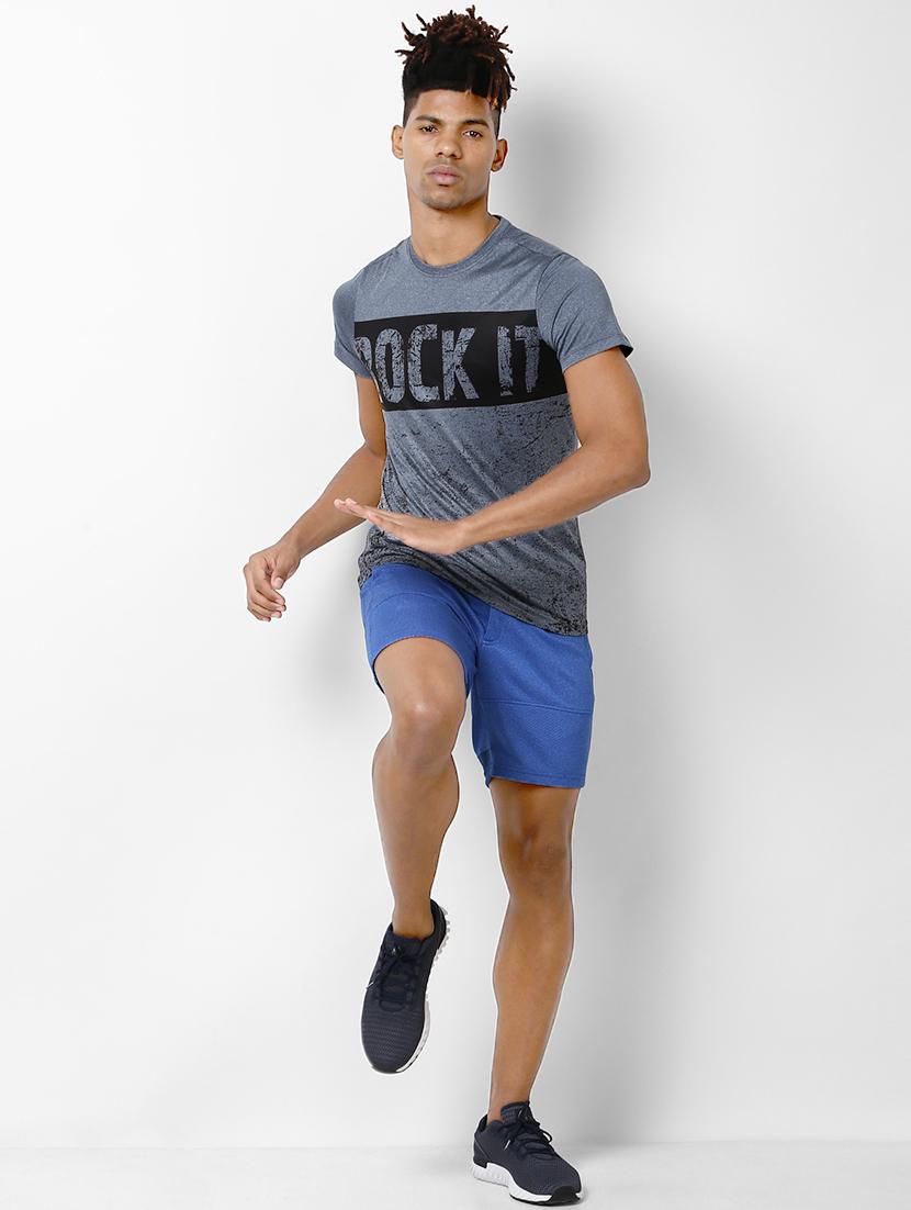 blue solid shorts - 17582781 - Zoom Image - 4