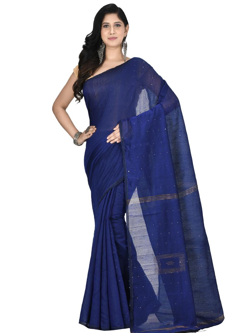 self design tant saree with blouse - 17582861 - Zoom Image - 1