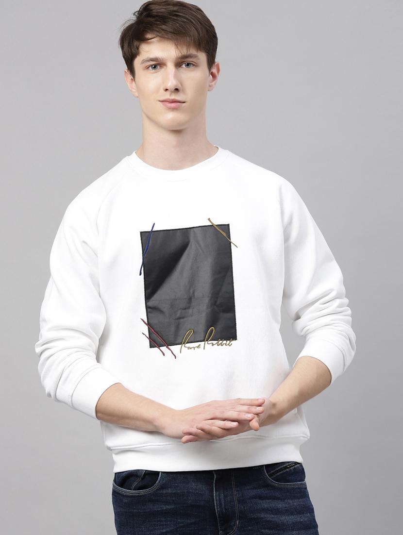 white printed sweatshirt - 17583004 - Zoom Image - 1
