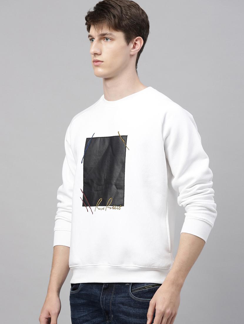 white printed sweatshirt - 17583004 - Zoom Image - 2