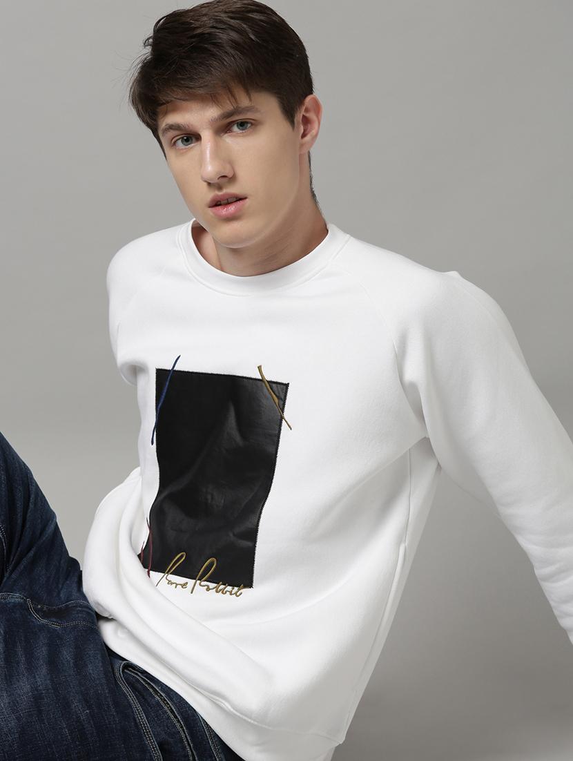 white printed sweatshirt - 17583004 - Zoom Image - 4