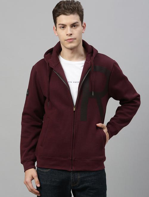 maroon printed sweatshirt - 17583006 - Standard Image - 1