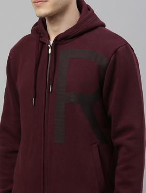 maroon printed sweatshirt - 17583006 - Standard Image - 5