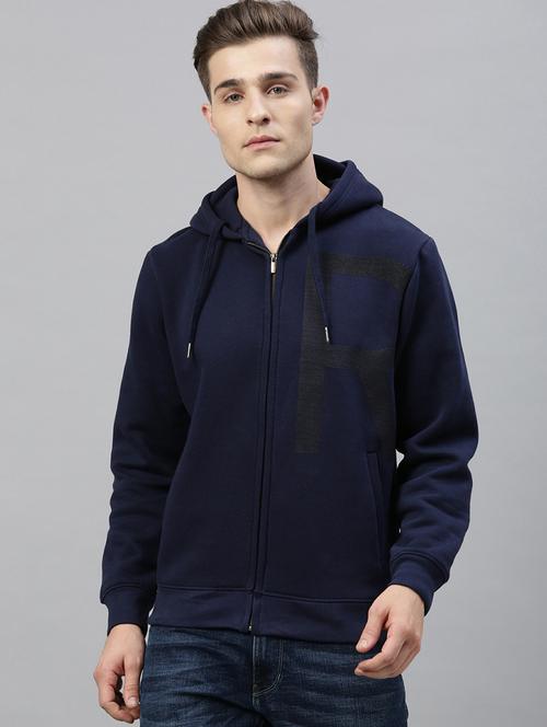 navy blue printed sweatshirt - 17583008 - Standard Image - 1
